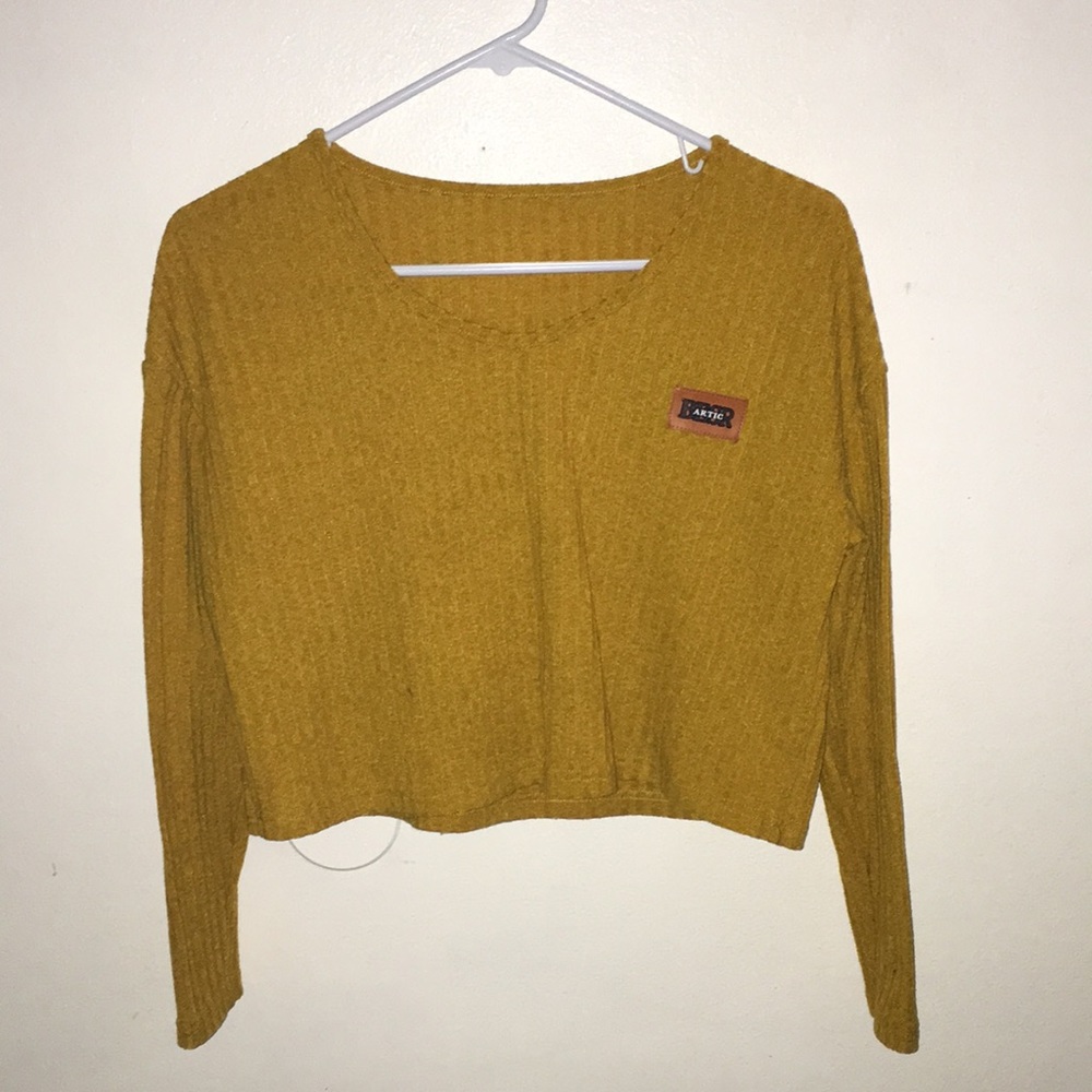 BEAR ARTIC yellow crop top